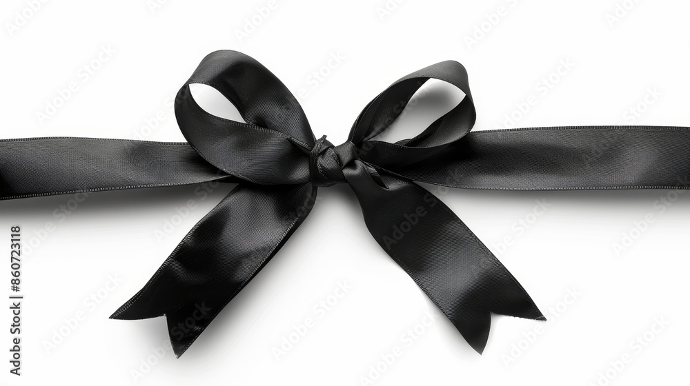 Bow ribbon satin holiday ornate package isolated on white wallpaper background