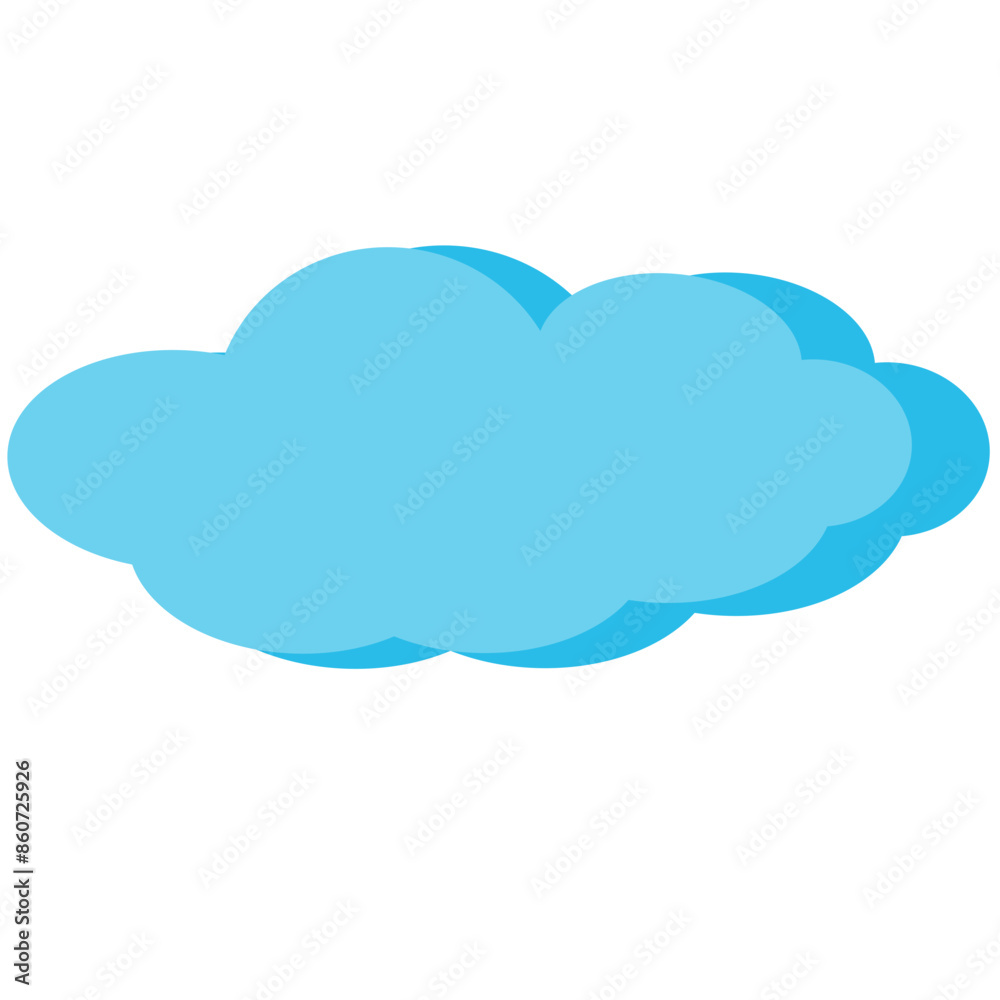 Pastel blue sky cloud cartoon digital speech blob bubble icon isolated.Element Vector illustration, cloud computing concept Pastel blue sky cloud cartoon digital speech blob bubble icon isolated.Element Vector illustration, cloud computing concept