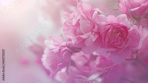 Wallpaper Mural Delicate blossoming pink flowers blooming roses festive background flower bouquet pastel image soft petals floral romance card : Generative AI Torontodigital.ca