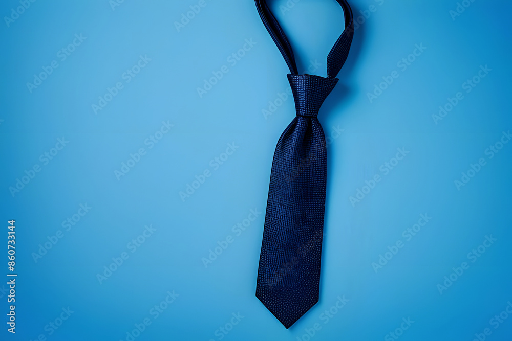 blue tie, blue background, father's day, holiday Ai generated. blue tie, blue background, father's day, holiday Ai generated.