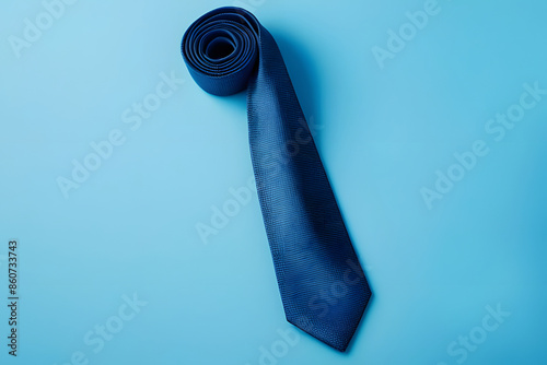 blue tie, blue background, father's day, holiday Ai generated.