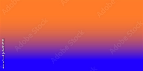 Beautiful Blurred colorful combination reddish orange blue sunrise and sunset at beach mature gradient backdrop. Vector illustration. Horizontal abstract color gradient background