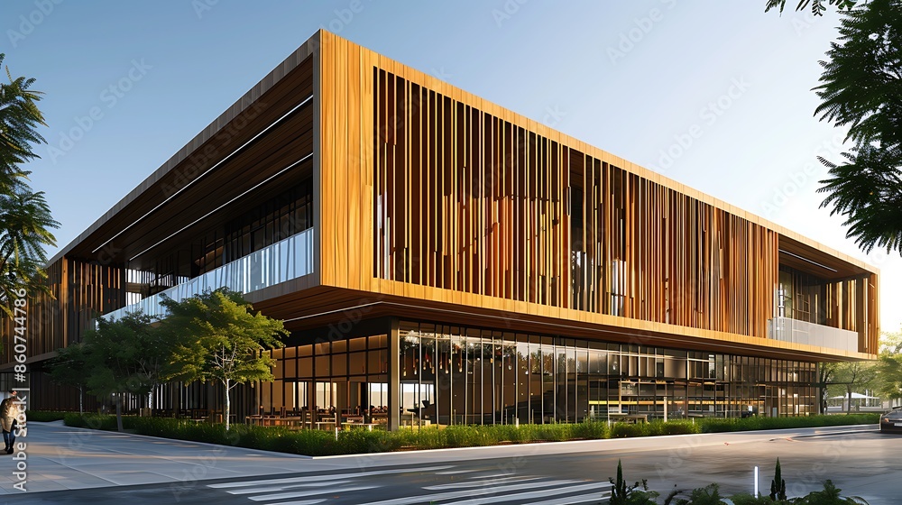 architectural design studio housed in a building with a kinetic wooden facade, which adjusts throughout the day to optimize natural light and inspire creativity architectural design studio housed in a building with a kinetic wooden facade, which adjusts throughout the day to optimize natural light and inspire creativity