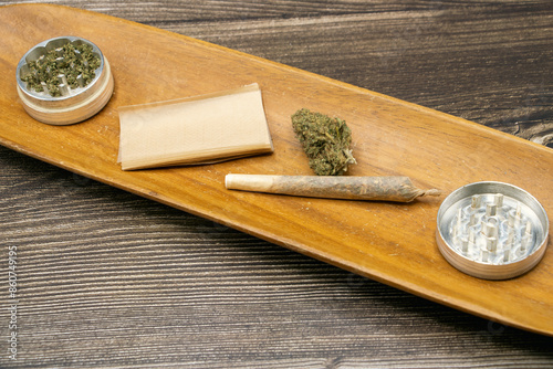 Paraphernalia of a cannabis smoker