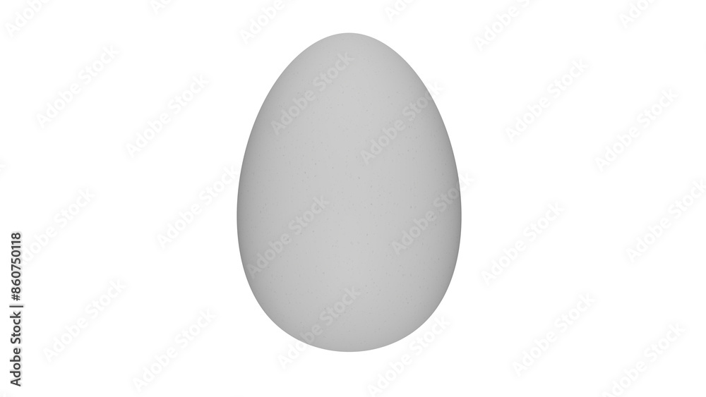 White chicken egg isolated on transparent and white background. Food concept. 3D render White chicken egg isolated on transparent and white background. Food concept. 3D render