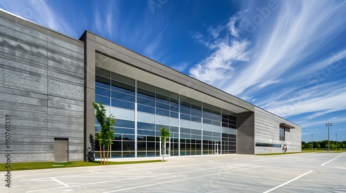 community sports complex featuring fiber cement cladding on its exteriors, chosen for its ability to withstand frequent high-impact sports use while maintaining a fresh and vibrant look