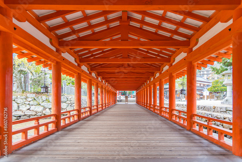 広島の宮島にある厳島神社の風景