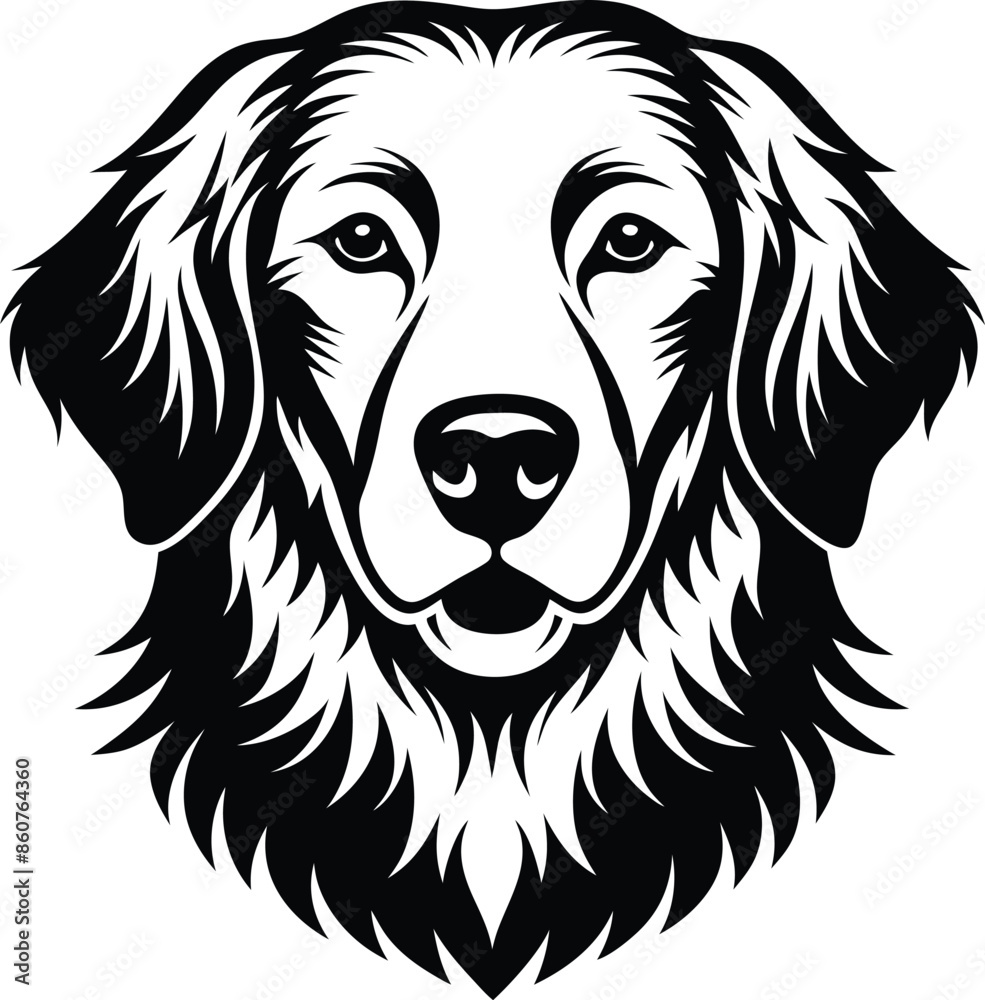 Fototapeta premium Cute dog head logo vector