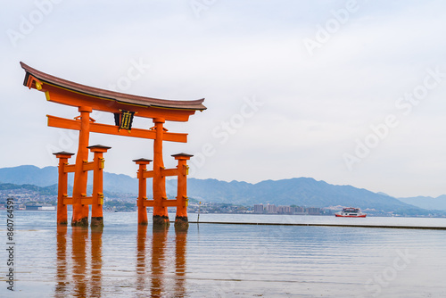広島の宮島にある厳島神社の風景