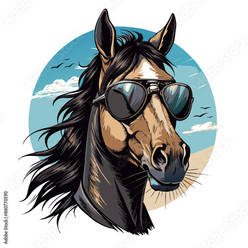 head of horse vector