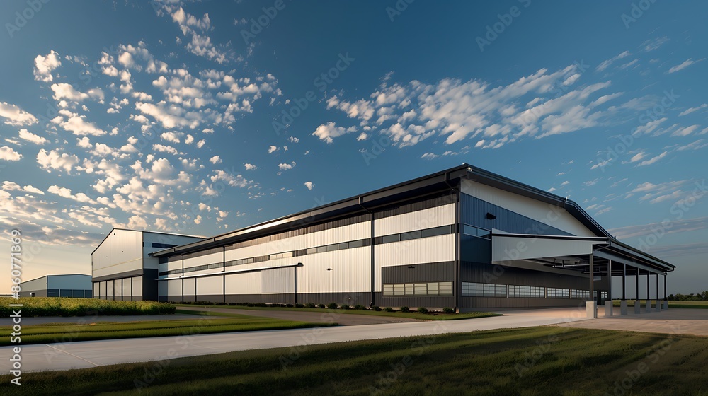 Fototapeta premium advanced agricultural facility with James Hardie Siding