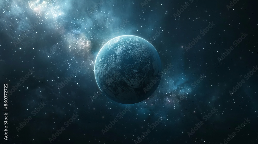 Obraz premium Blue Planet In Space