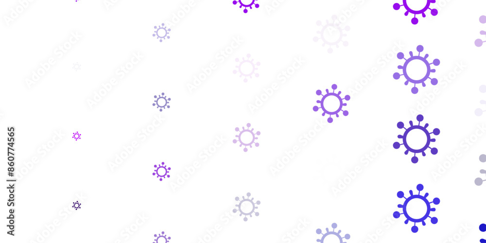 Light Purple, Pink vector pattern with coronavirus elements. Light Purple, Pink vector pattern with coronavirus elements.