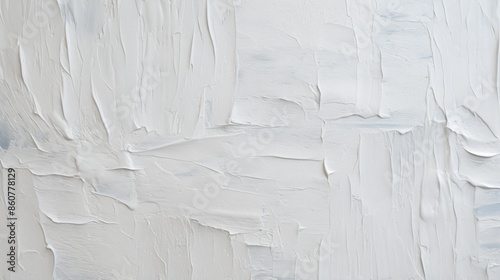 Wallpaper Mural A close-up image of a white textured wall displaying thick, abstract brush strokes, creating a visually interesting and modern artistic expression suitable for backgrounds or designs. Torontodigital.ca
