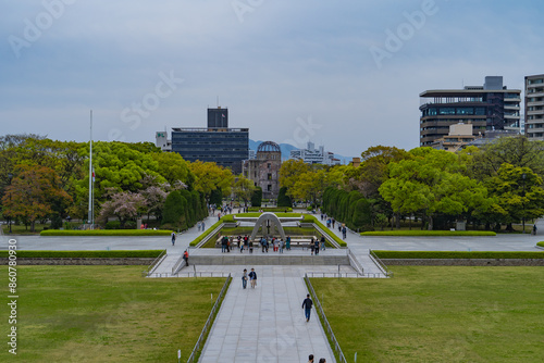 日本の広島の平和公園の風景