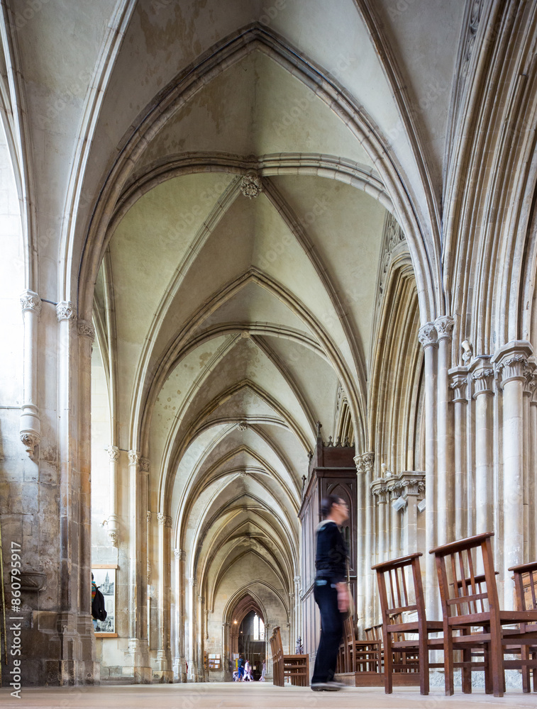 Fototapeta premium Interior of the Eglise Saint Pierre in Caen, Normandy, France
