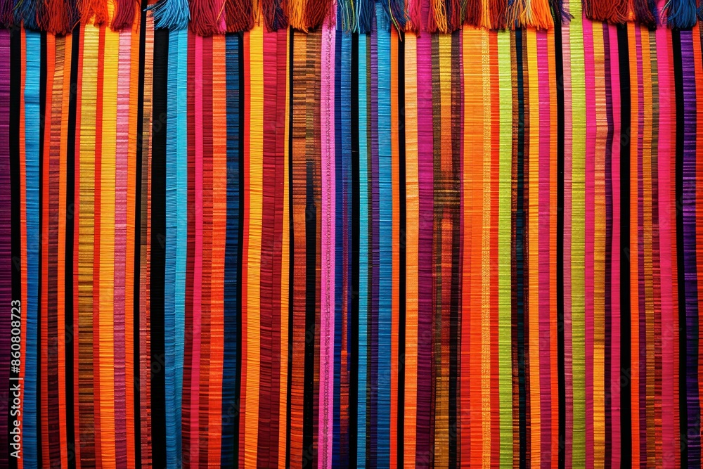 Vibrant Threads: Latin Tapestry – A Colorful Woven Textile Background