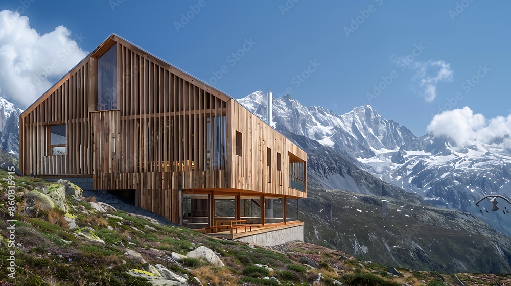 wooden mountain refuge designed for sustainability wooden mountain refuge designed for sustainability