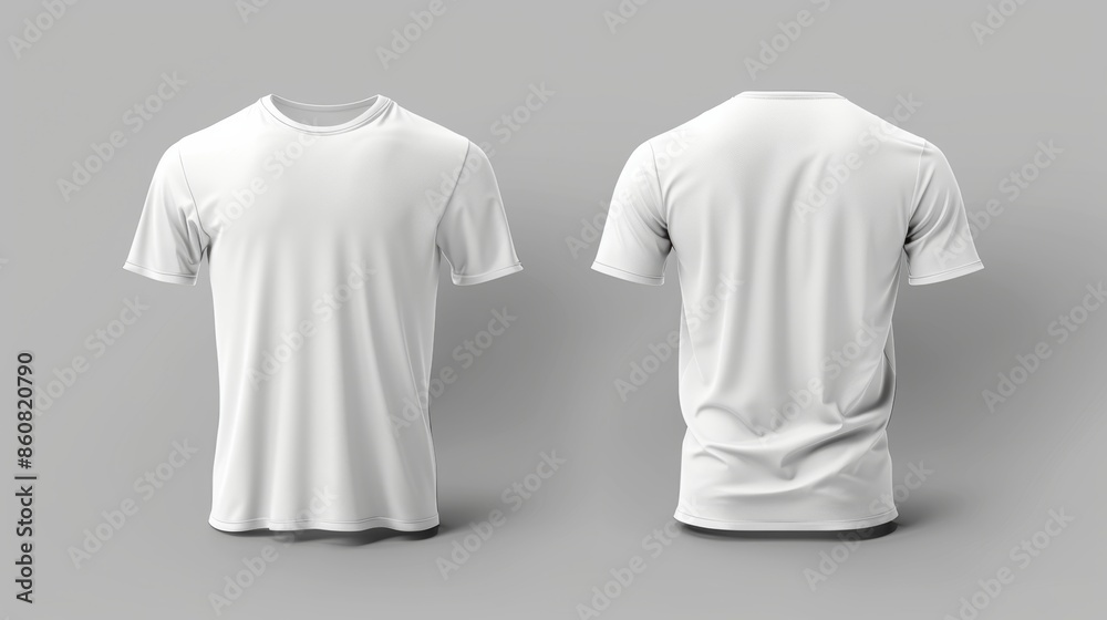 White T-shirts front and back used as design template White T-shirts front and back used as design template