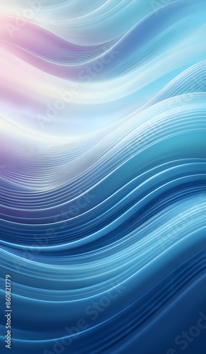 Abstract wavy background with soft flowing relaxing tranquil waves