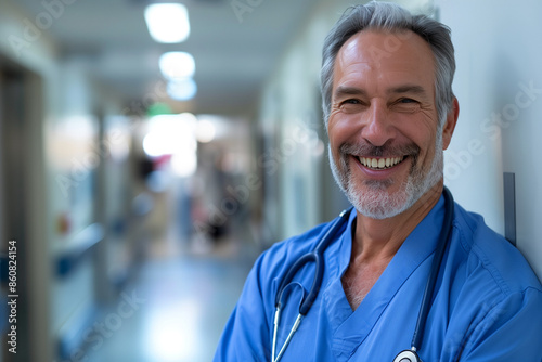 portrait of smiling doctor in hospital