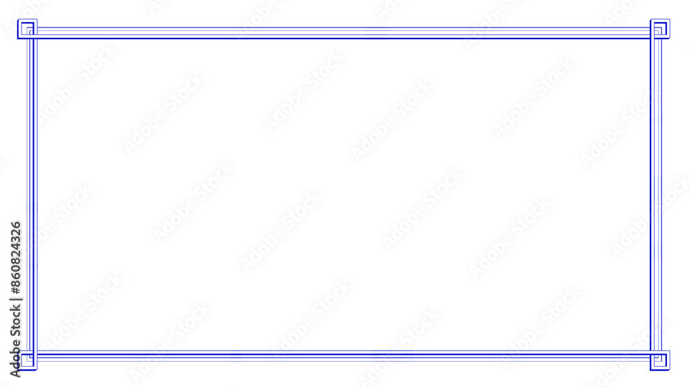 Elegant Blue Geometric Border for Certificates and Invitations on Transparent PNG Elegant Blue Geometric Border for Certificates and Invitations on Transparent PNG