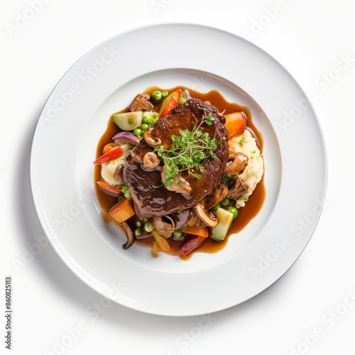 Famous food dish Isolated on a white background