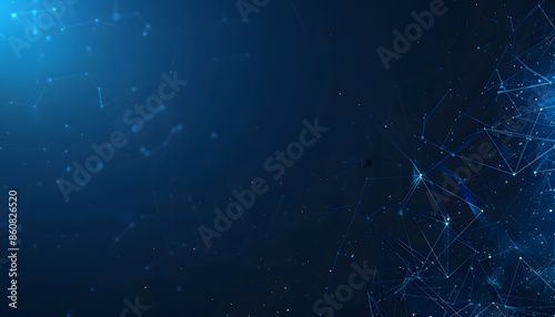 Blue technology background with futuristic cyber network