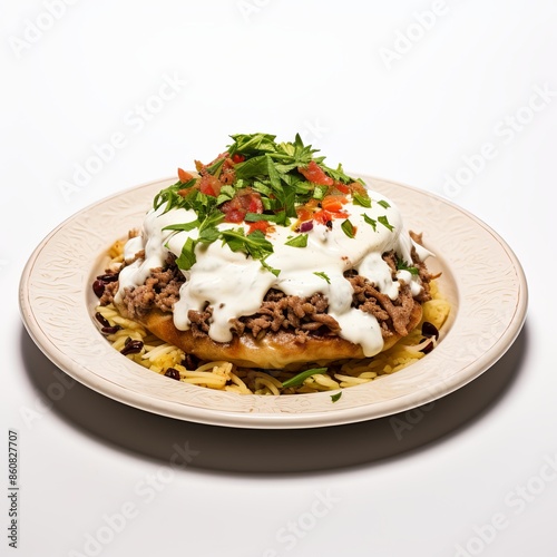 Famous food dish Isolated on a white background