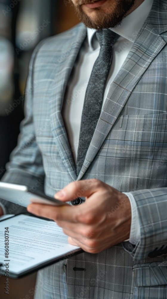 Businessman using digital tablet with stylus Businessman using digital tablet with stylus