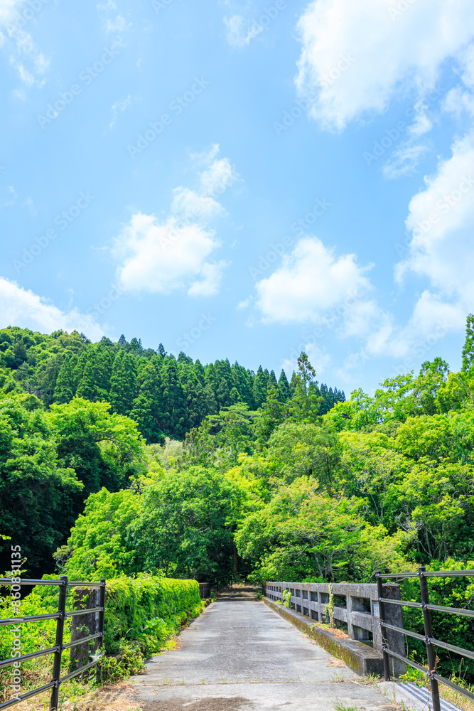 初夏の出会橋 大分県豊後大野市 Early summer Deai-bashi bridge. Oita Pref, Bungono City. 初夏の出会橋 大分県豊後大野市 Early summer Deai-bashi bridge. Oita Pref, Bungono City.