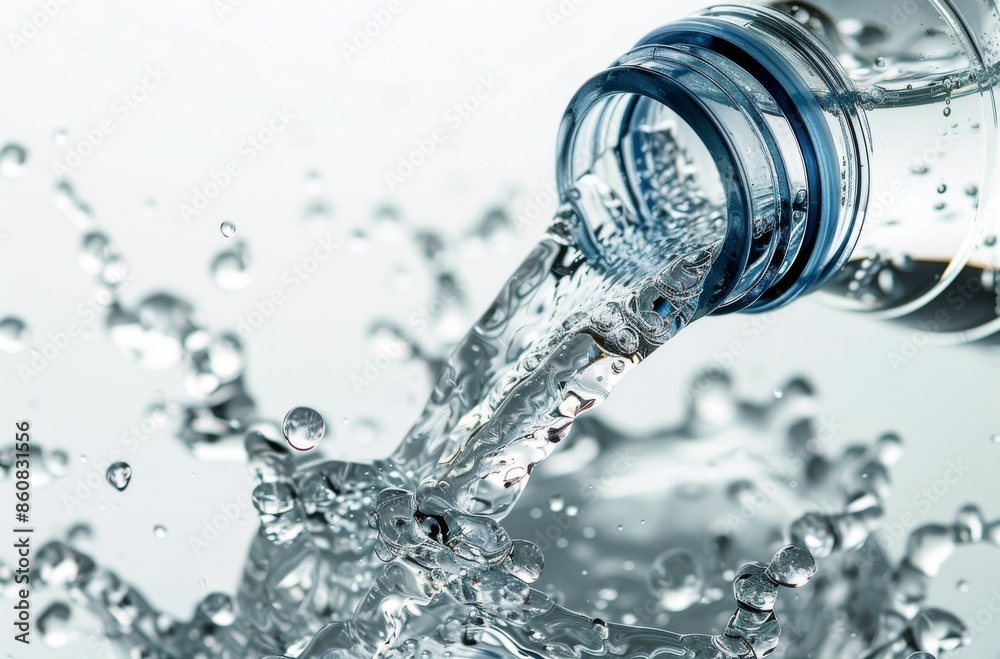 Water Being Poured Into A Glass Creating A Splash Water Being Poured Into A Glass Creating A Splash