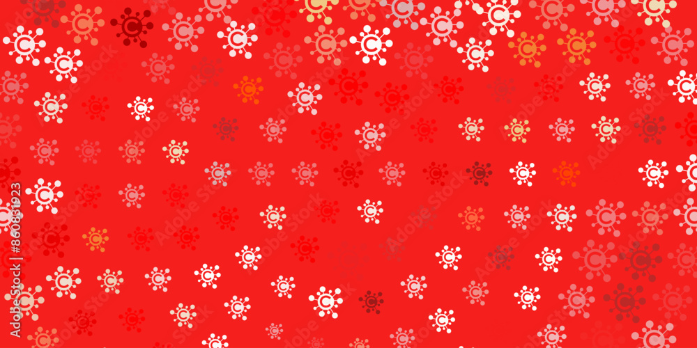 Light Red vector template with flu signs. Light Red vector template with flu signs.