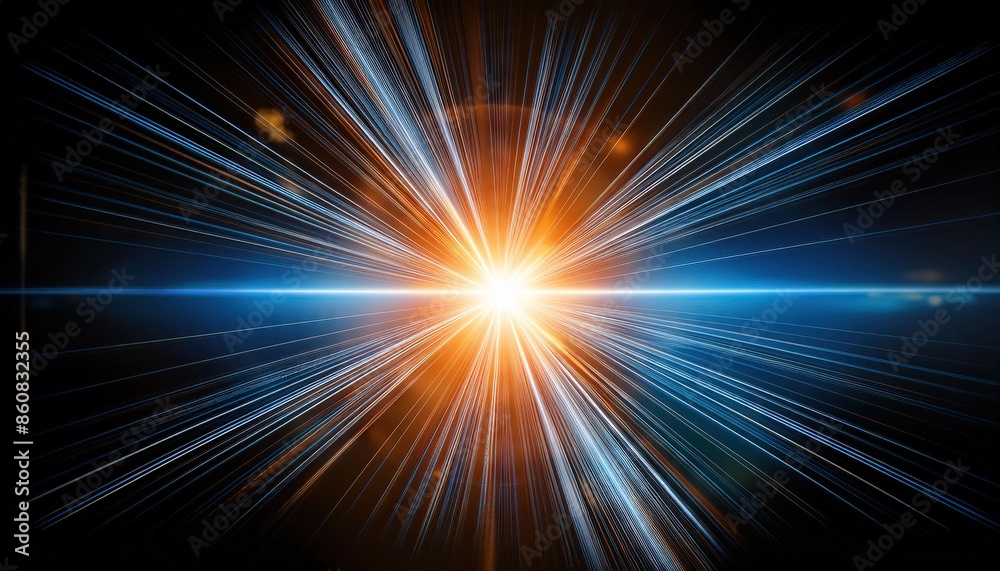 Big Bang Explosion Concept with Light Rays Big Bang Explosion Concept with Light Rays