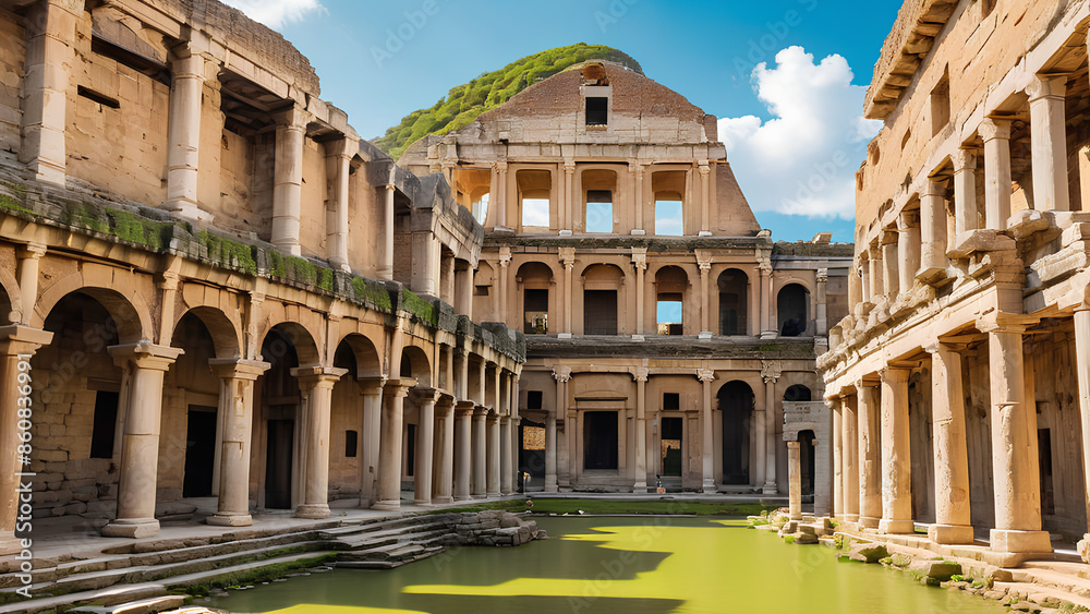 Fototapeta premium Timeless Treasures: Unveiling the Stories Woven in Ancient Walls