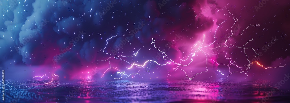 Neon lightning background Neon lightning background