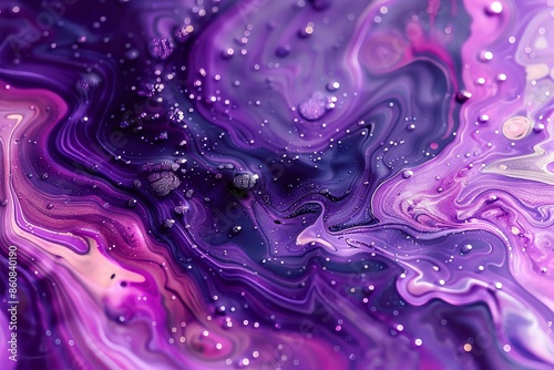 Luxury purple marble paint texture fluid art background