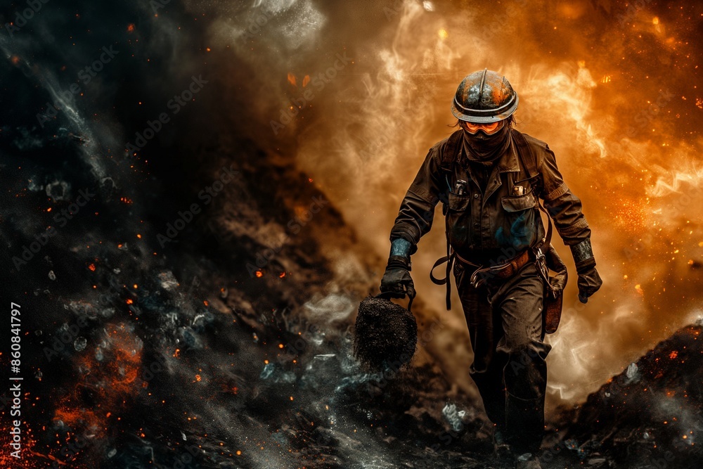 Fototapeta premium Miners Day background, The Rich History and Importance of Miners Day: Celebrating Our Mining Heritage, Miners Day: Honoring the Brave Workers of the Mining Industry and Their Legacy