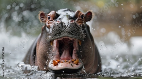 Hippopotamus in the Water © haizah