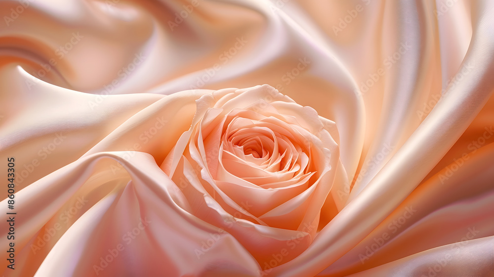 Wedding satin background Spring rose : Generative AI Wedding satin background Spring rose : Generative AI
