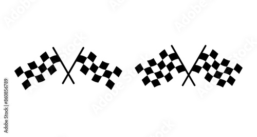 Race flag icon vector isolated on white background. Competition sport flag line vector icon. Racing flag. Start finish flag. Checkered. Start