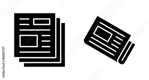 Newspaper icon vector isolated on white background. news paper icon vector