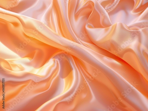 A detailed view of white and orange woven fabric texture