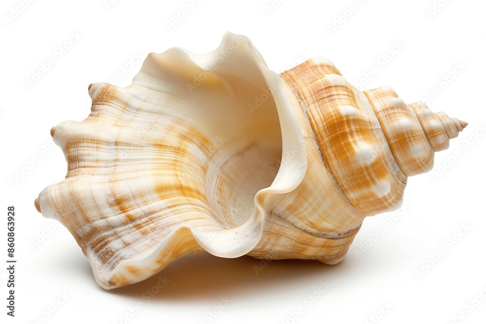 Beautiful seashell isolated on white background Beautiful seashell isolated on white background