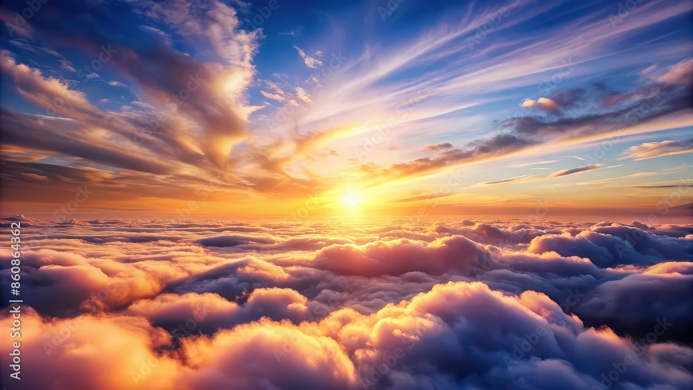 Romantic and beautiful sky with sea of clouds, romantic, beautiful, sky, clouds, dreamy, ethereal, nature Romantic and beautiful sky with sea of clouds, romantic, beautiful, sky, clouds, dreamy, ethereal, nature