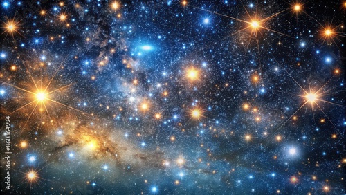 Cosmic view of the night sky filled with countless stars, cosmos, stars, space, galaxy, universe, astronomy, celestial, night