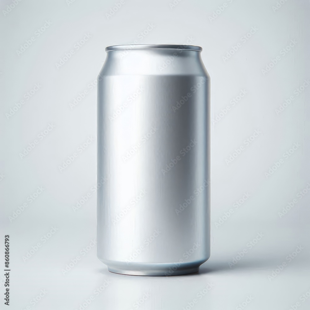 Label-less or blank aluminum soda can mock up isolated on a white background Label-less or blank aluminum soda can mock up isolated on a white background
