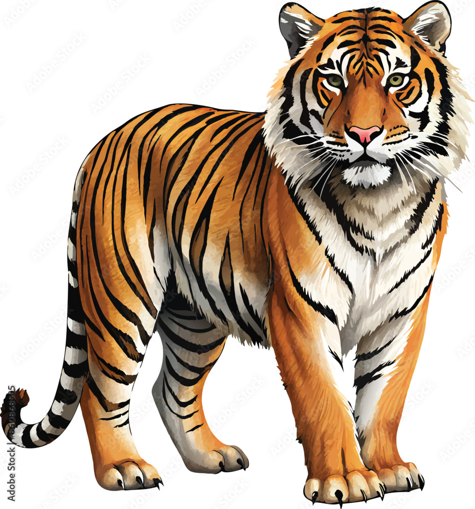 Fototapeta premium tiger full body great detail vector