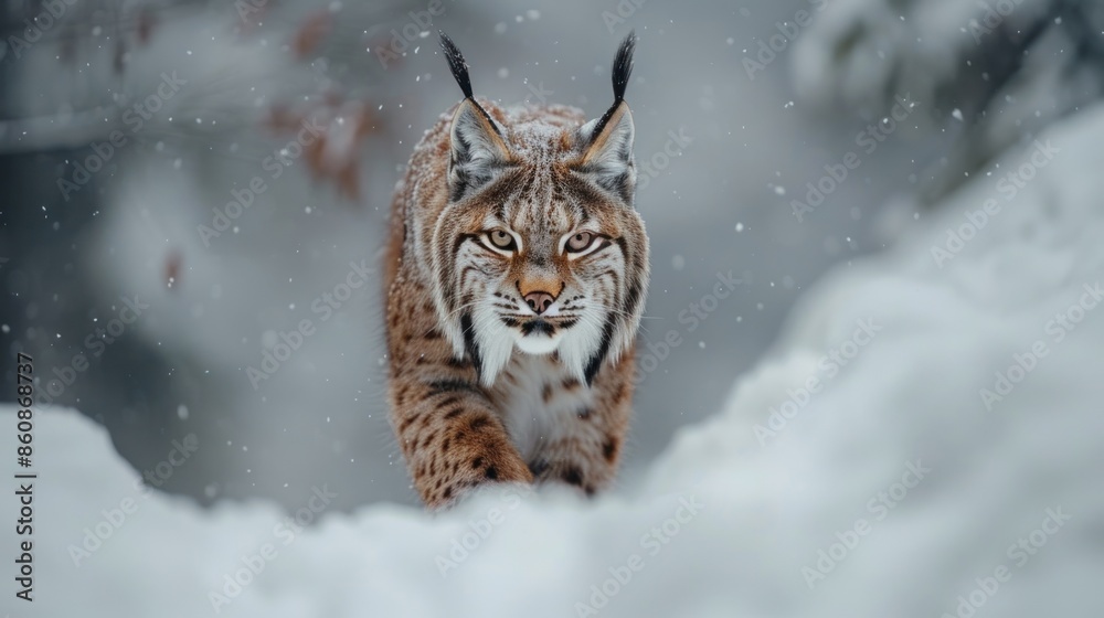 Obraz premium Lynx in the Snow
