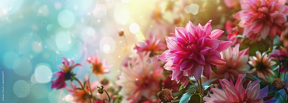 Obraz premium Flowers for anniversary background. Anniversary background